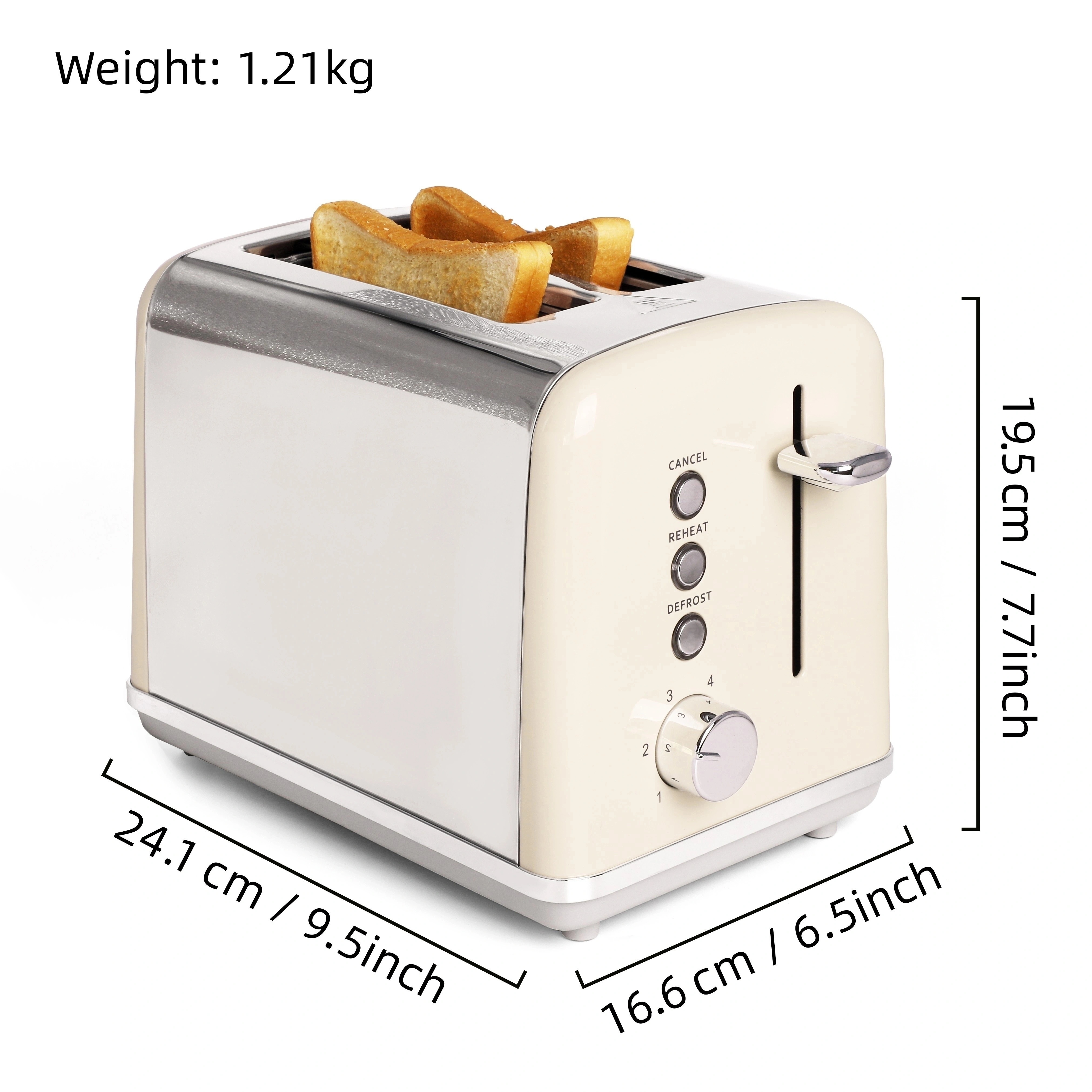 Stainless Steel Toaster 4 Extra Wide Slots retro - Temu