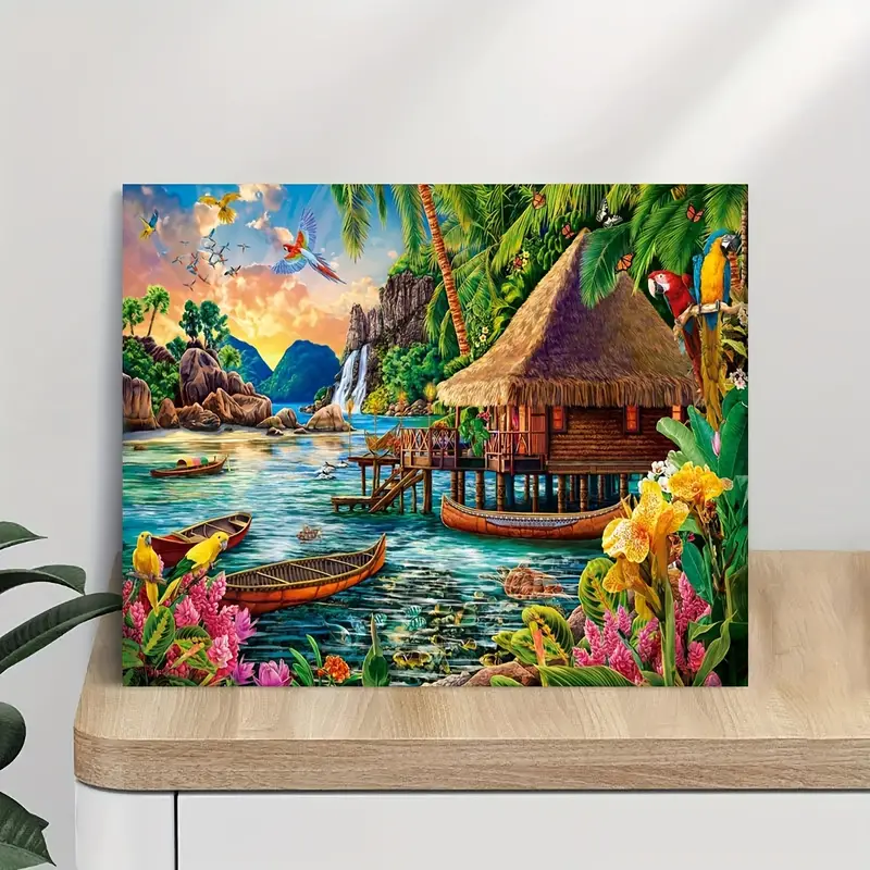 Painting By Numbers For Adults Kits Resort Lake Landscape Picture With  Numbers For Home Decors Without Frame - Temu Austria