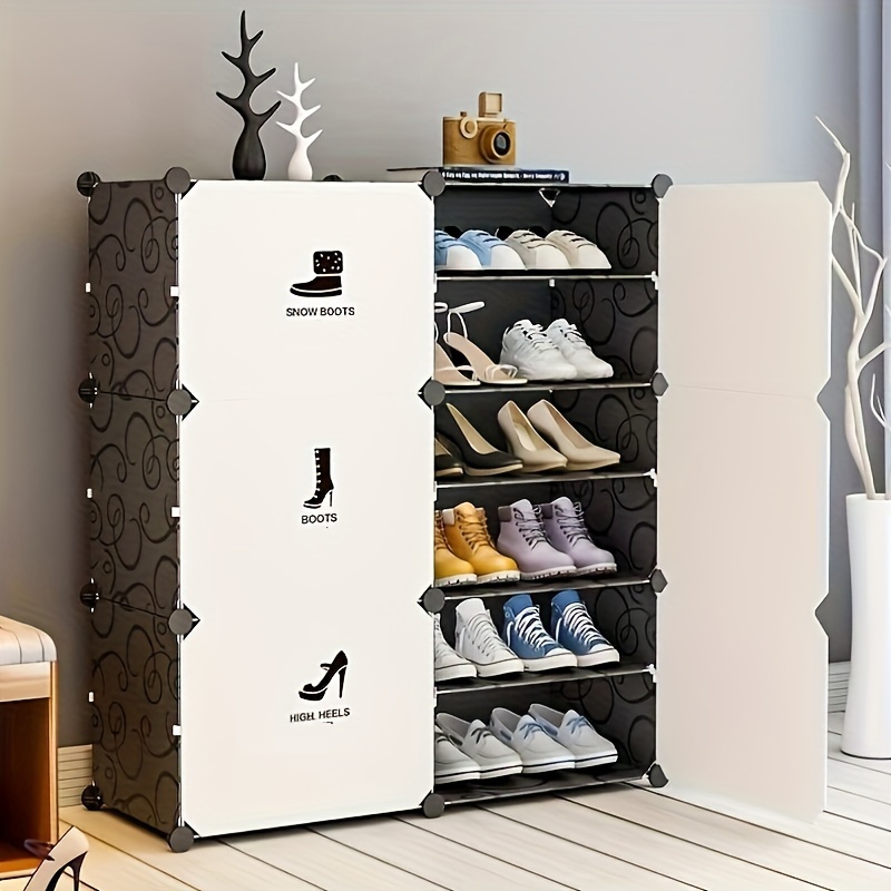 Zapatero vertical organizador de zapatos de entrada ahorro de espacio  zapatero armario de zapatos hogar estantes de almacenamiento gabinete de  zapatos