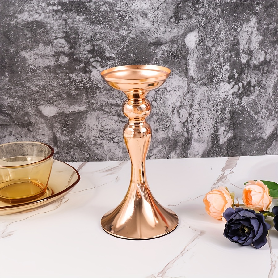 Portacandele in resina retrò candelieri moderni per candele alto Vintage  oro decorazione di nozze tavolo decorazioni per la casa rituale della chiesa