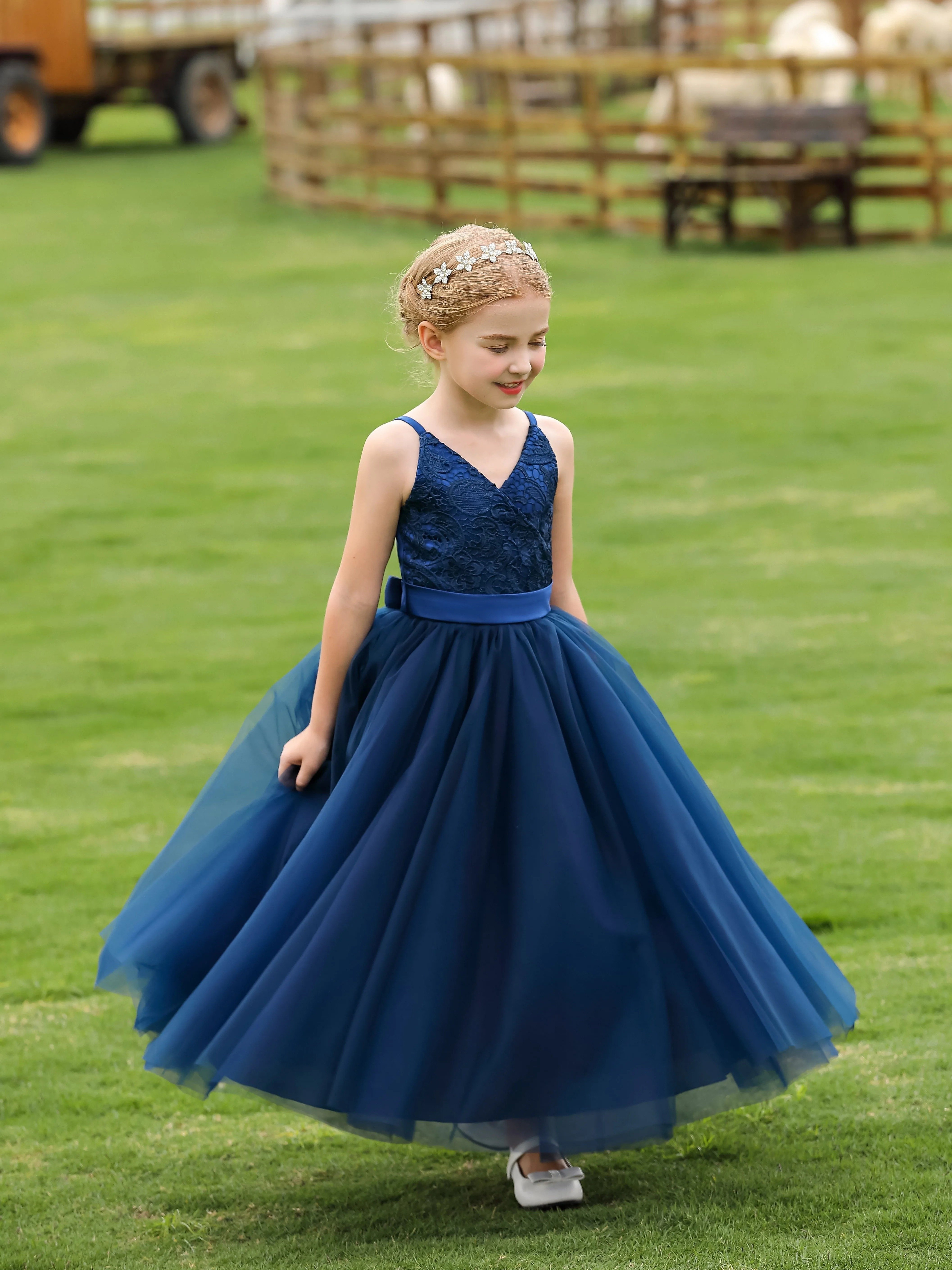 Girls Elegant Princess Dress Sleeveless Dresses Kids Clothes