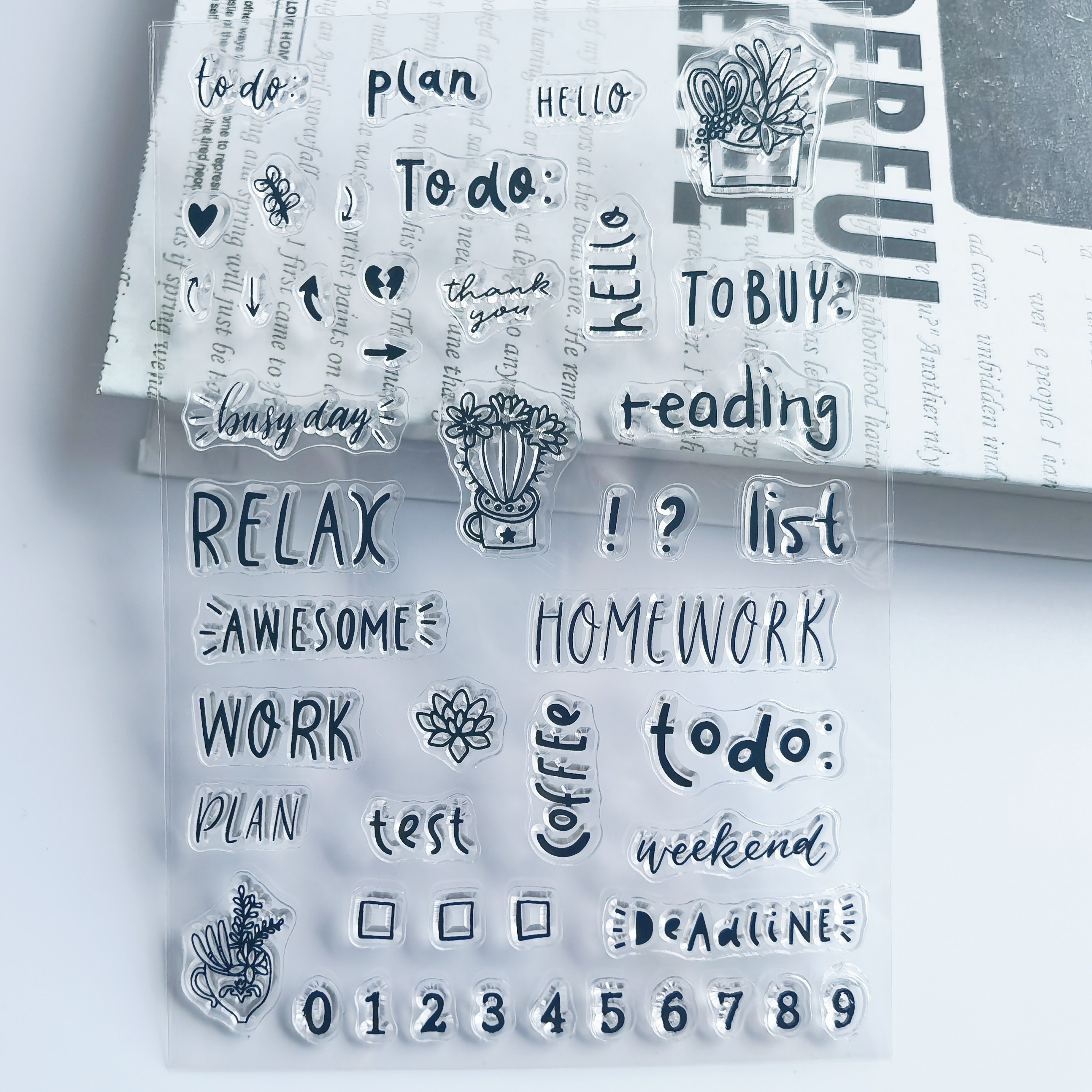 Work Book Background Journal Clear Stamps Reusable - Temu
