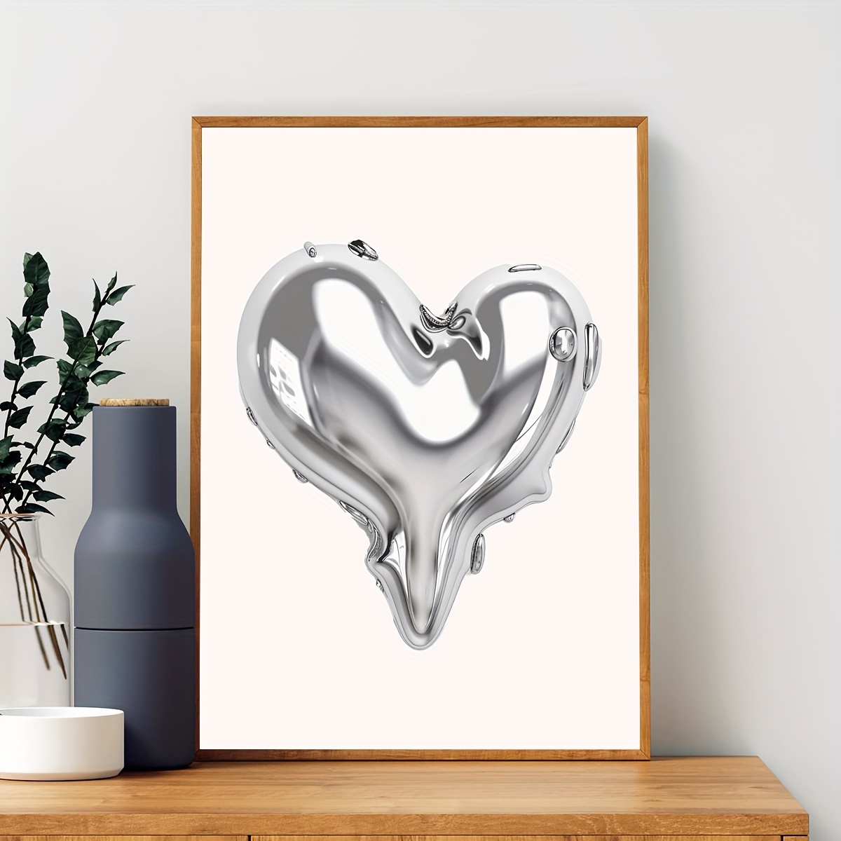 Canvas Poster Watercolor Hearts Valentine Art Poster Wall - Temu