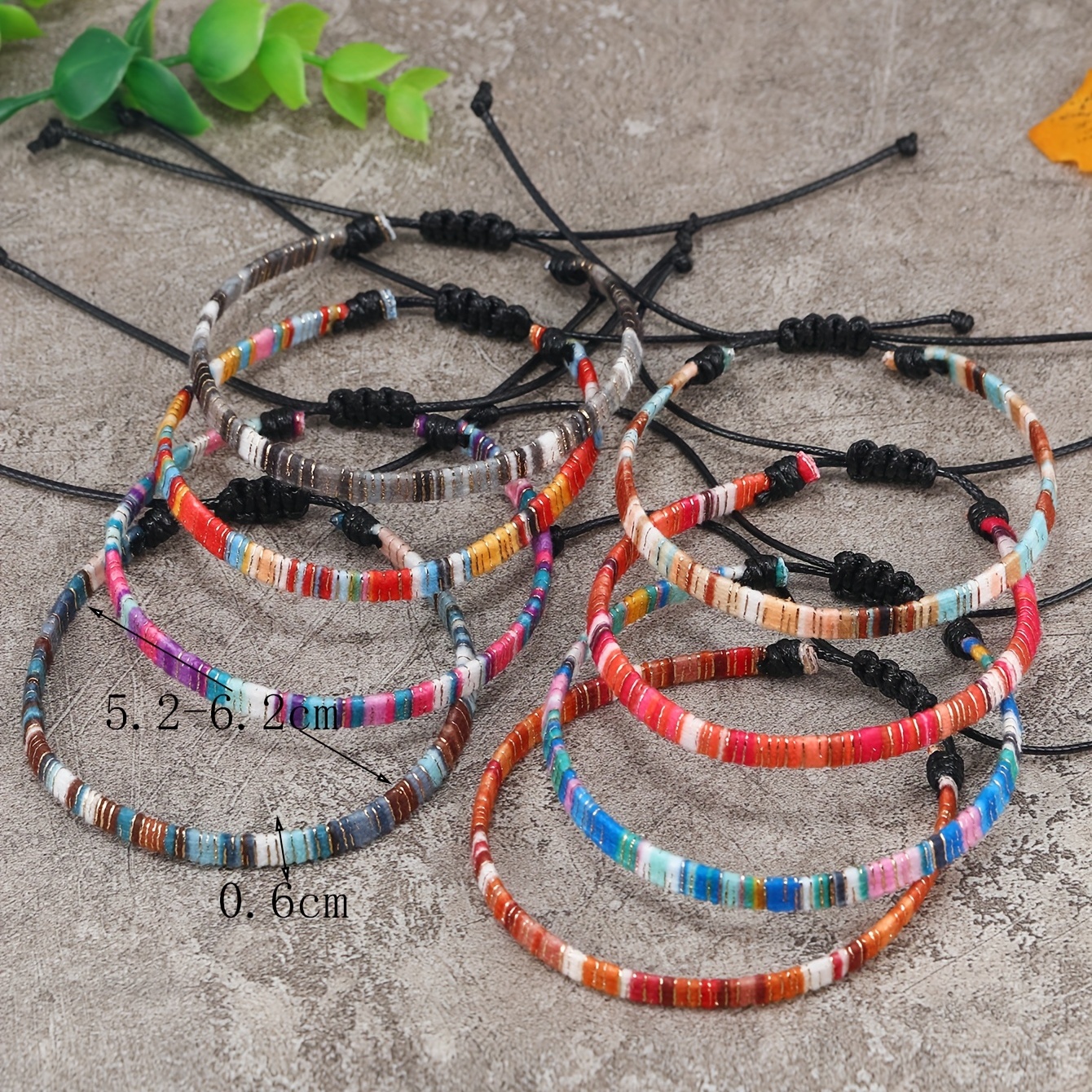 Colorful Woven Bracelet Anklet for Men
