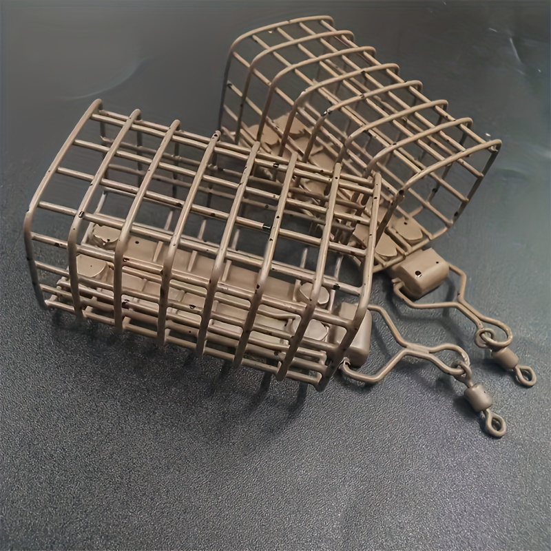 Fishing Feeding Basket Snares Metal Bait Cages Method Feeder - Temu