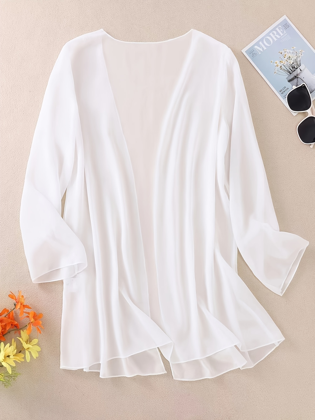 Plus size sale white summer cardigan