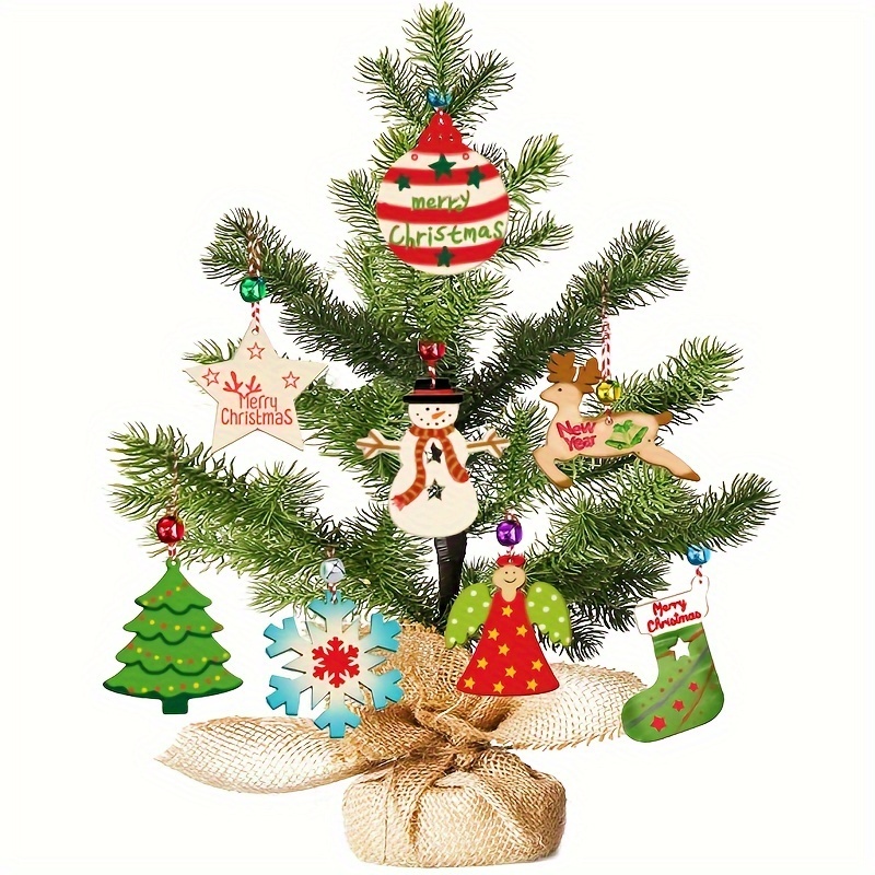 Christmas Pendant Wooden Animal Carve Christmas Decorations For Home 2023  Navidad Christmas Tree Hanging Ornament New