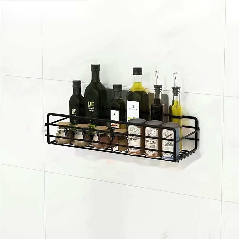 Adhesive Corner Shower Shelf with Hooks and Soap Holder