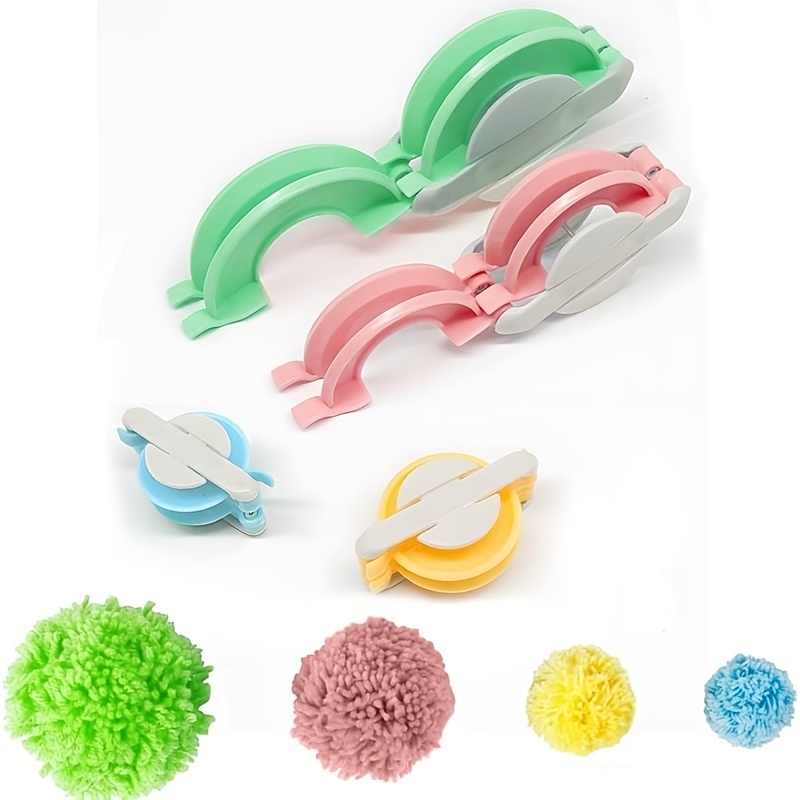 Pom Pom Maker 4 Sizes Mixed Colors Pompom Maker Tool Set For - Temu