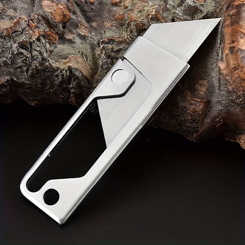 stainless steel mini pocket utility knife sharp portable box paper cutter diy repair manual tool edc metal stationery knife 0