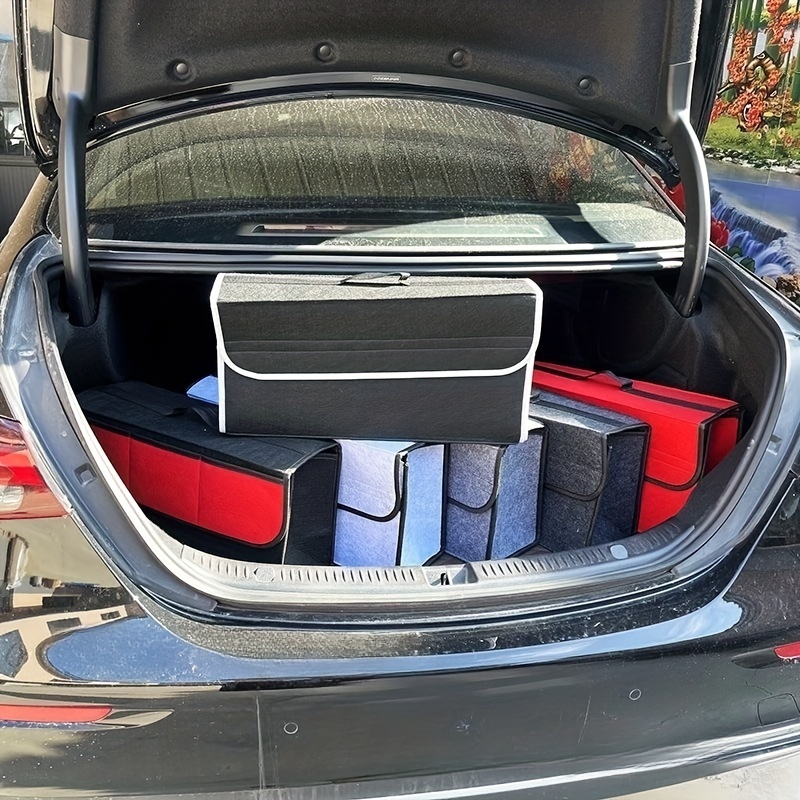 Foldable Car Trunk Storage Bag Felt Cloth Storage Box Car Interior Storage  Organizer Container Bag