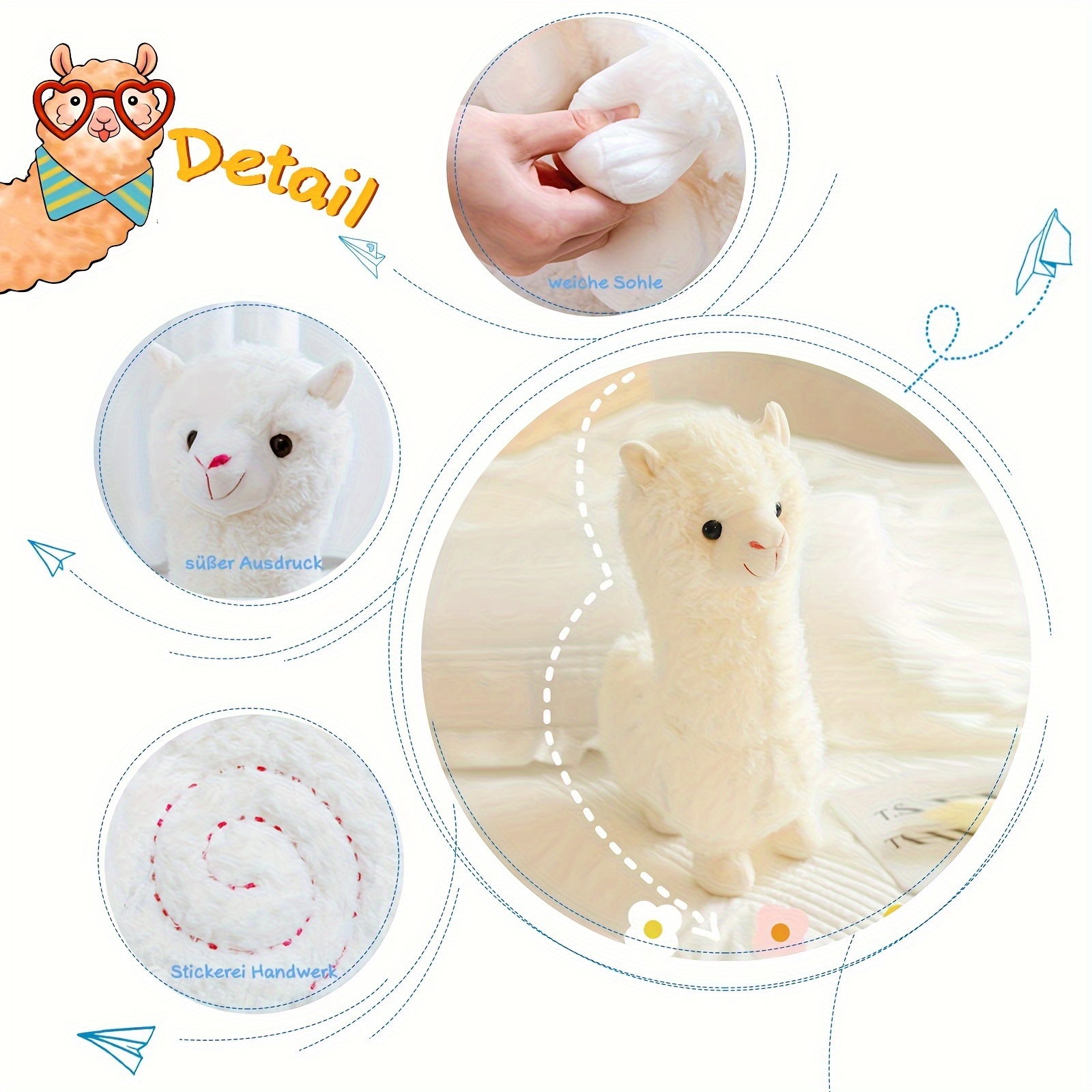 Alpaca Plush Toy Cute Alpaca Plush Stuffed Animal Lifelike - Temu