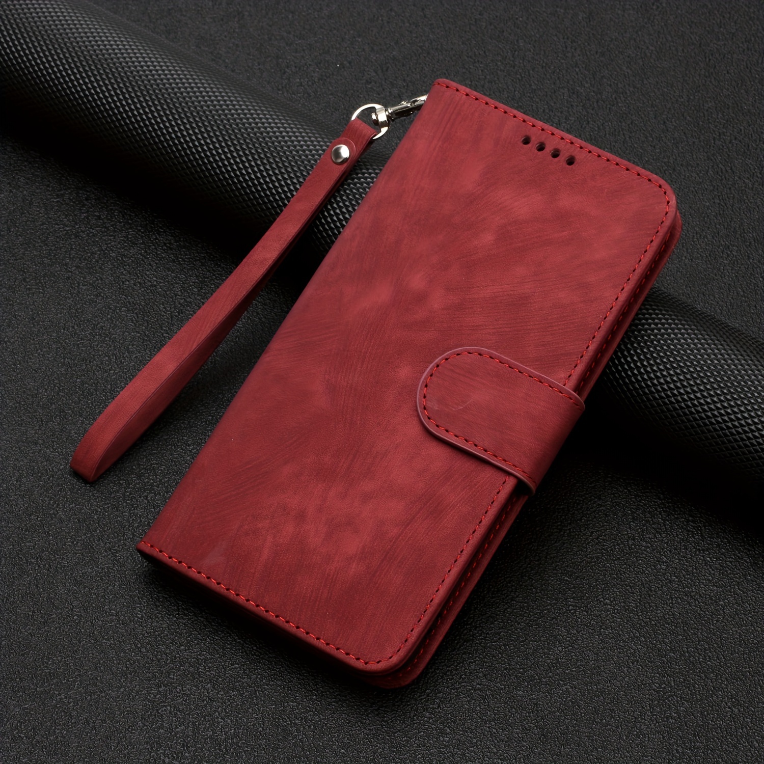 Para Xiaomi Redmi Note 13 4G Funda para teléfono de cuero con tapa de color  puro