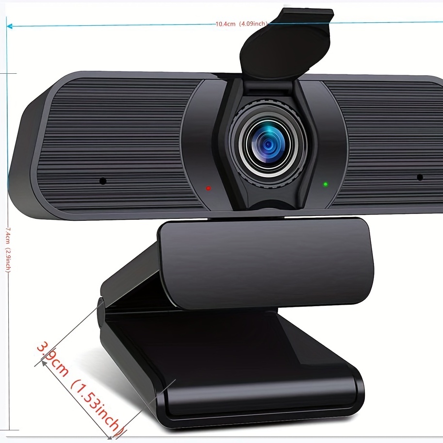 1080P 2K 4K HD Webcam with Fill Light Beauty Wide Angle Laptop Web Camera  PC Camera with Microphone for  Video Recording