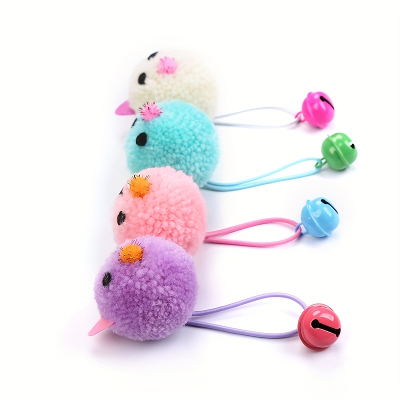 Pet Cat Toy Cute Mouse Shape Macaron Color Matching with Bell Sound Interactive Play Pet Supplies