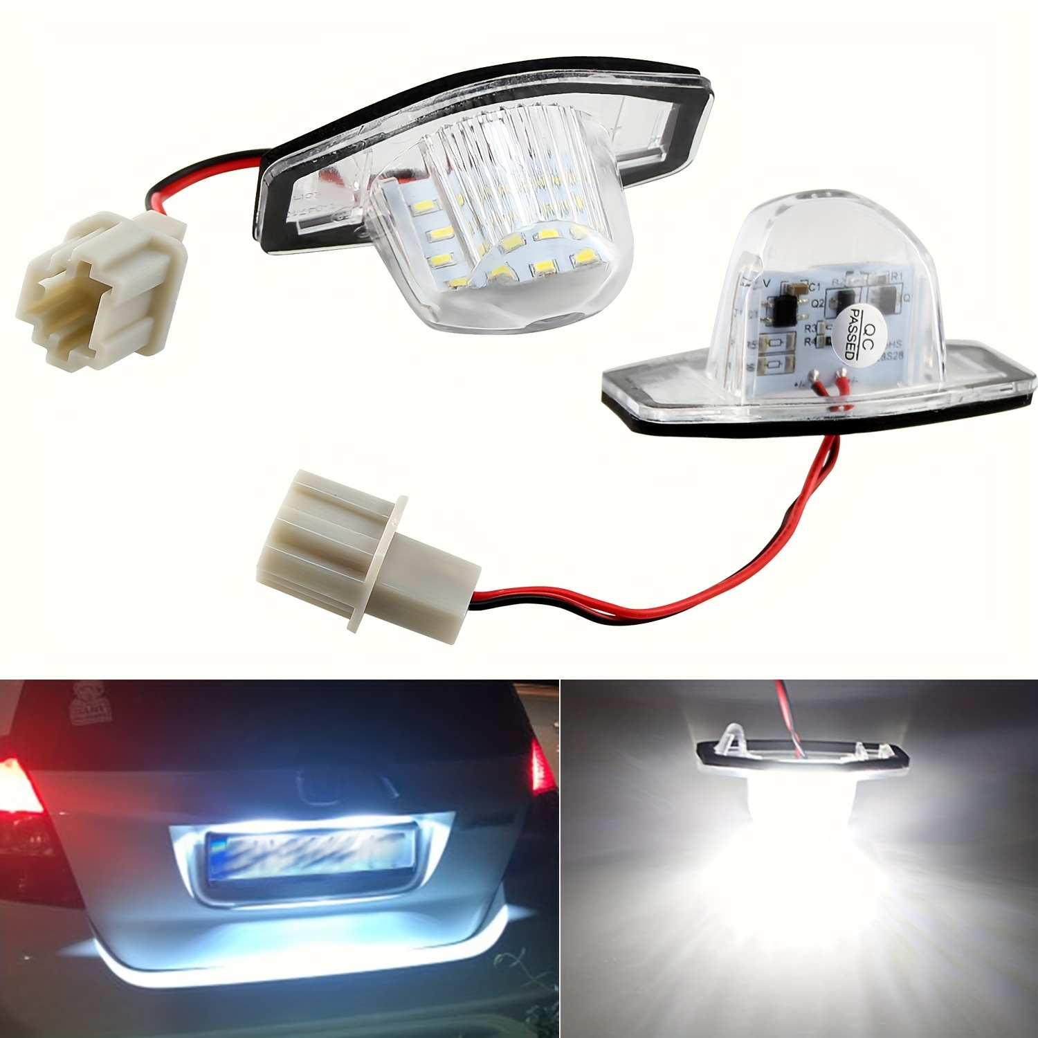 2 pièces/ensemble 18 LED numéro de lampe plaque d'immatriculation lumière  pour Honda Fit jazz Odyssey CRV FRV HR-V 