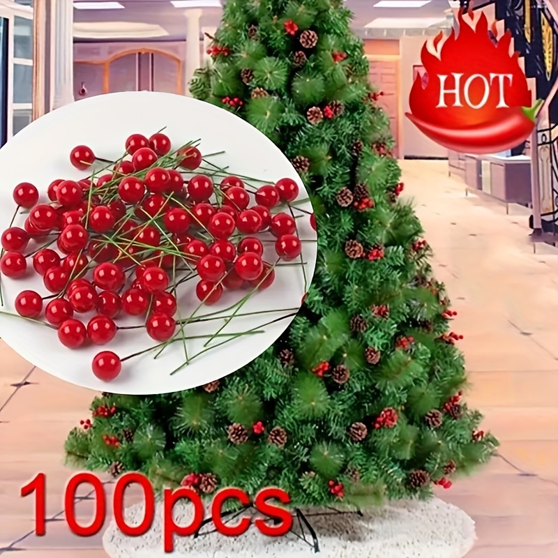 Artificial Christmas Berry Red Foam Berries Branches For DIY