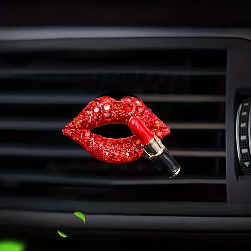Artificial Diamond Red Lips Car Air Conditioner Air Outlet - Temu