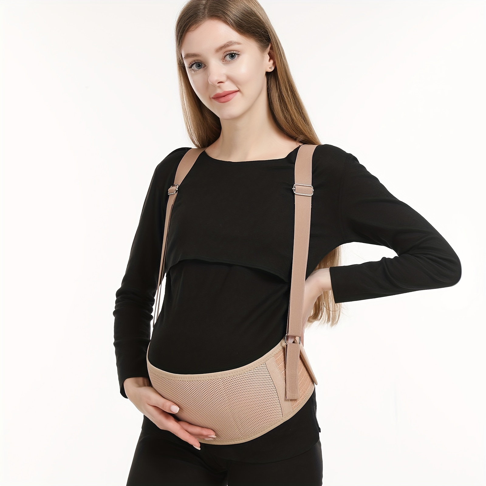 Heather Colors Pregnant Woman Front Open Easy Feeding - Temu Canada