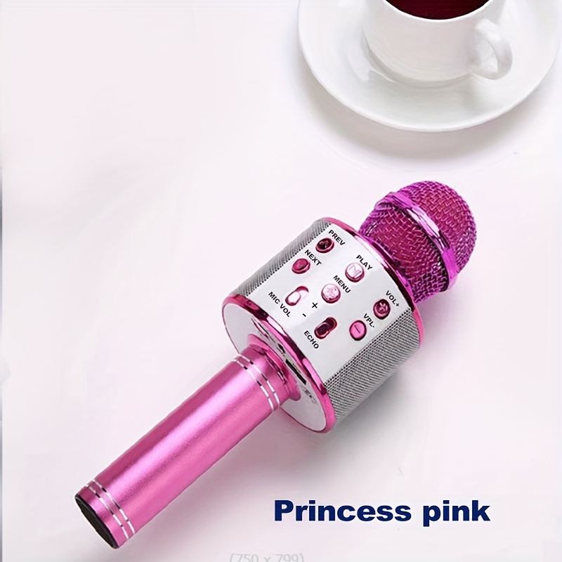 Micrófono Karaoke Bluetooth Inalámbrico, Altavoz Incorporado, Cambiador de  voz mágico Top Rosa, Micrófono de mano, Los mejores precios