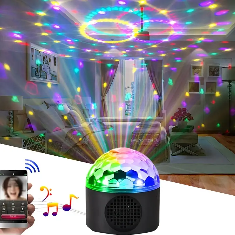 1 Mini Boule Disco Lumineuse, Boule Magique Avec Haut-parleur, Lumière De  Scène LED, Lumière De Projecteur LED, Lumière D'ambiance De Voiture, Fête
