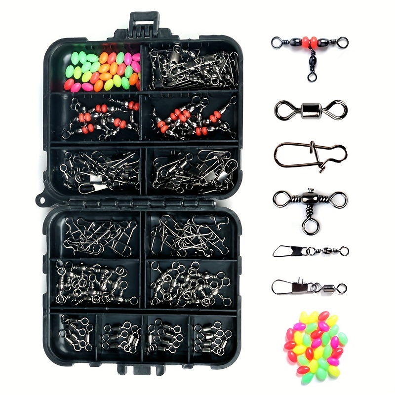 140pcs Fishing Tackle Box Kit - Perfect Gift for Fishing Enthusiasts -  Multicolor Portable Case with Fishing Hooks & Bait Parts!
