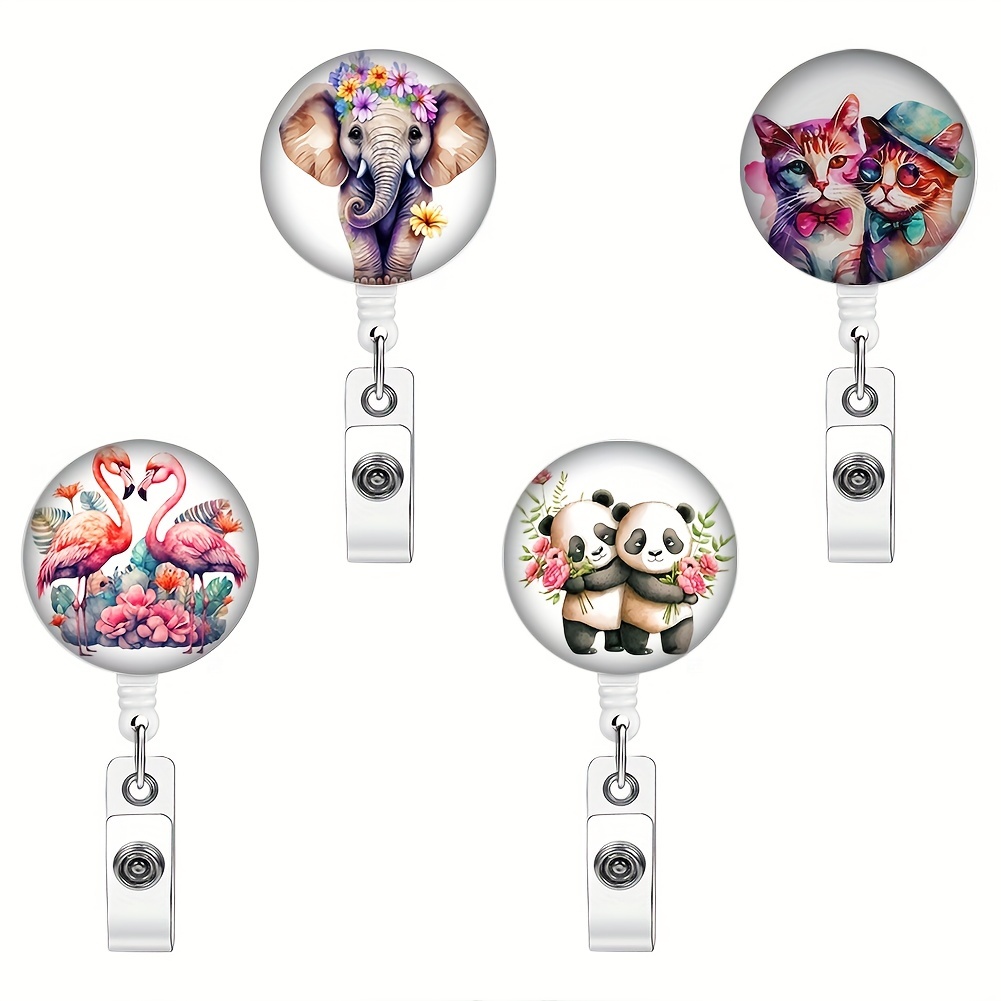 HSSPIRITZ Badge Reels Retractable Cute ID Clip with 360° Swivel,for Nurse Name Tag Card X-Ray Rad Tech Radiology Funny Radiologist Nursing Doctor