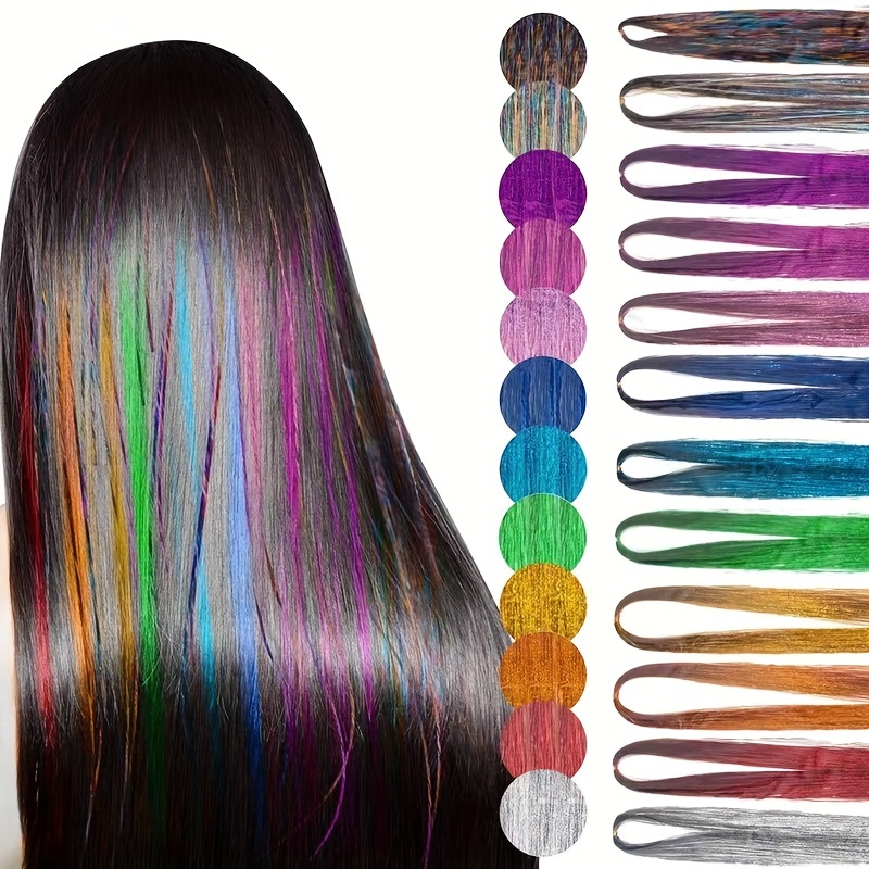 Hair Tinsel Heat Resistant Fairy Hair Tensile Sparkly Glitter Hair