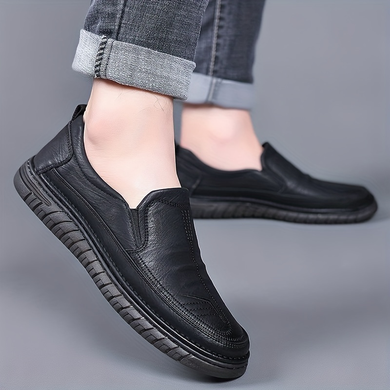 Zapatos de trabajo para hombres - Zapatos antideslizantes sin cordones -  Zapatos de trabajo sin cordones - 4
