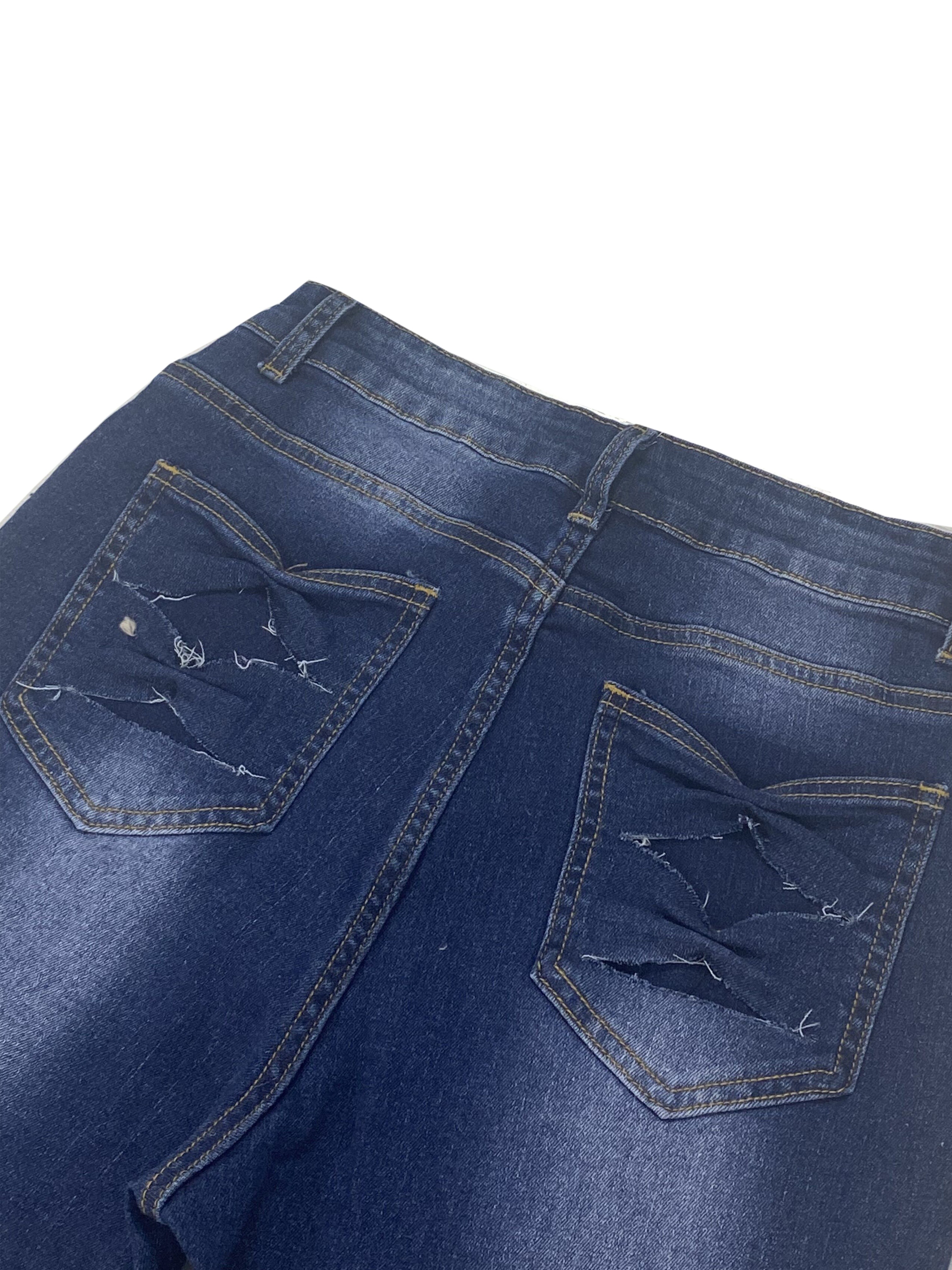 Jeans Ajustados Elásticos Mujer Pantalones Mezclilla Botones - Temu Mexico
