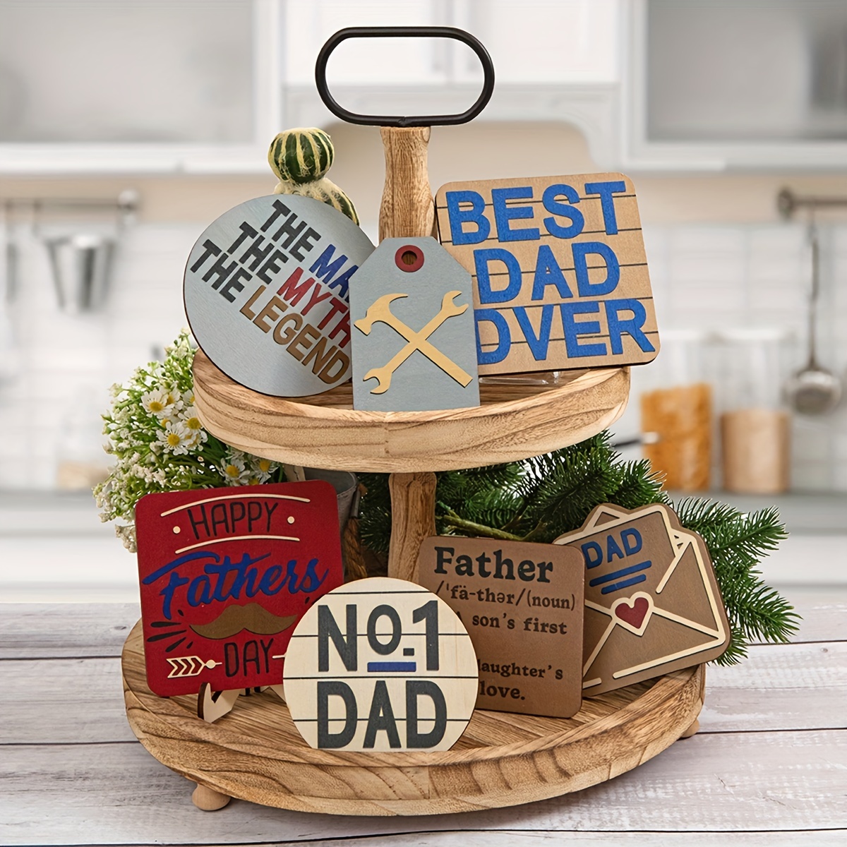 Best Papa Ever Farmhouse Fathers Day Sign 