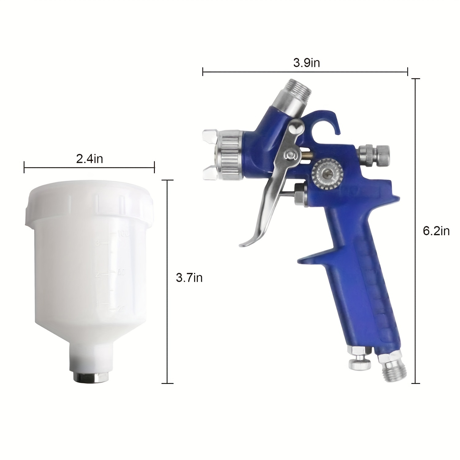 Pistolet pulvérisateur pneumatique à peinture Mastercraft HVLP