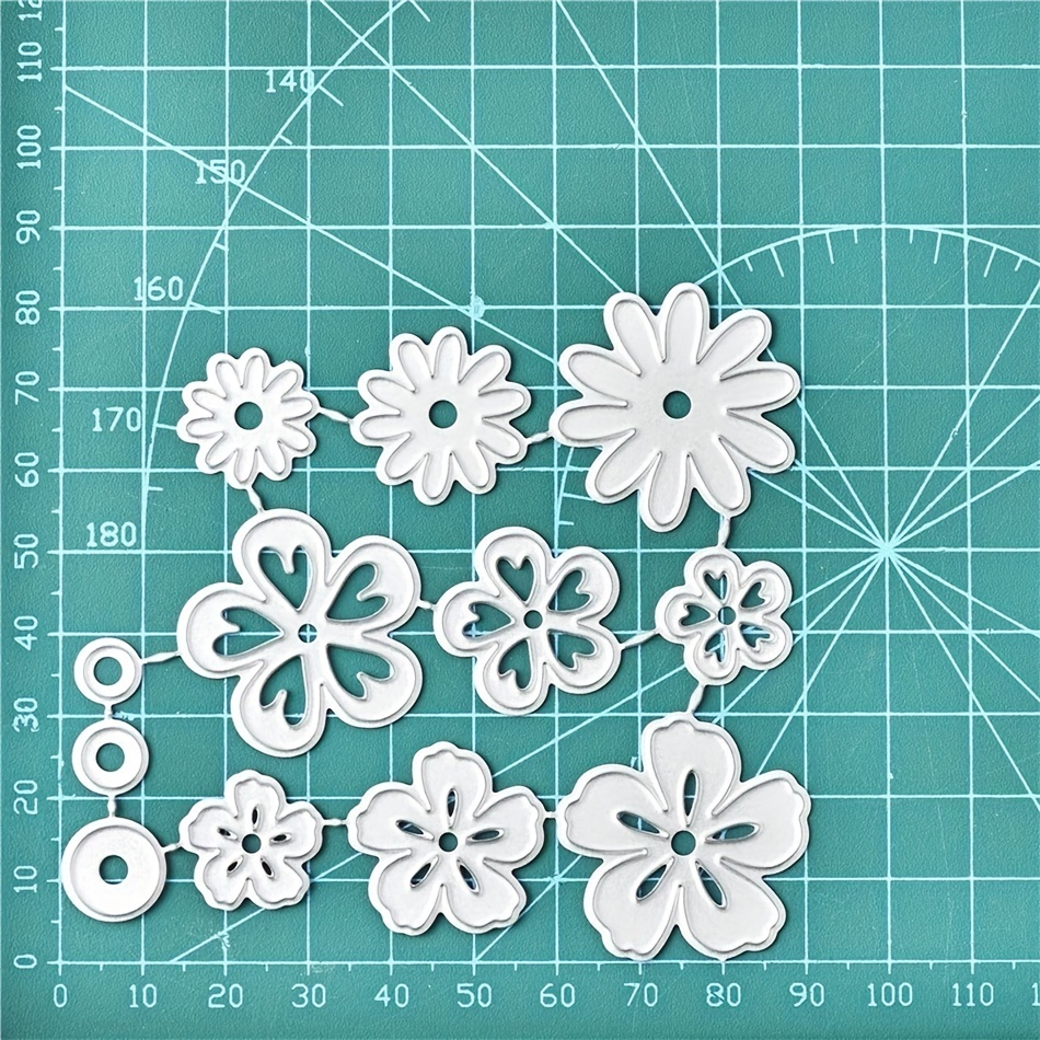 Flower And Leaves Dies Cuts Metal Cutting Dies For Card - Temu