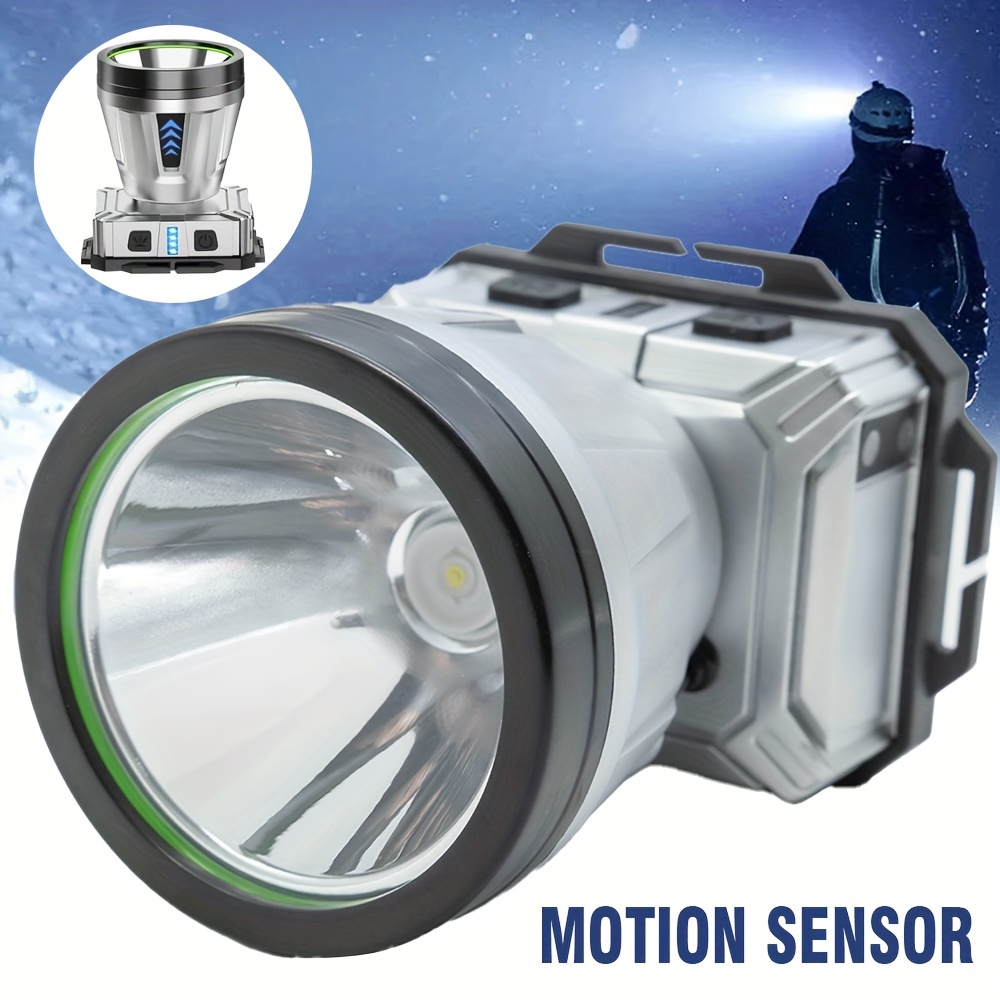 Led Headlamp Flashlight Motion Sensor Head Lamp Waterproof - Temu Canada