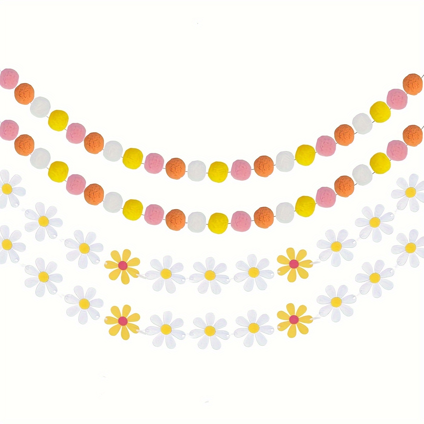 Daisy Boho Banner Party Decorations Groovy Party Favors - Temu
