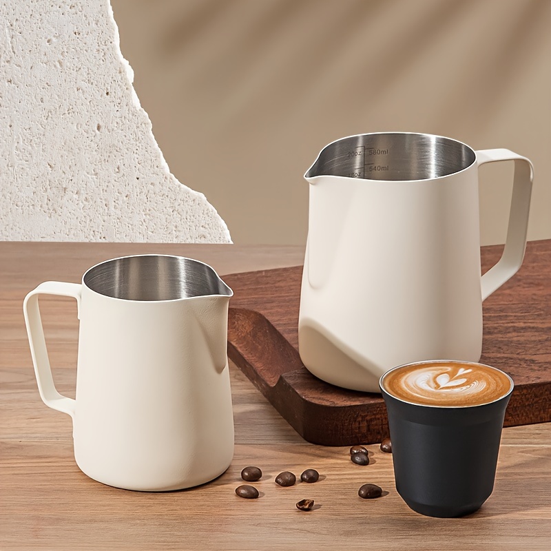 Milk Frothing Pitcher Espresso Accessories - Milk Steaming Pitcher  Stainless Steel Pitcher Latte Art Espresso Machine Cappuccino Coffee Milk  Frother