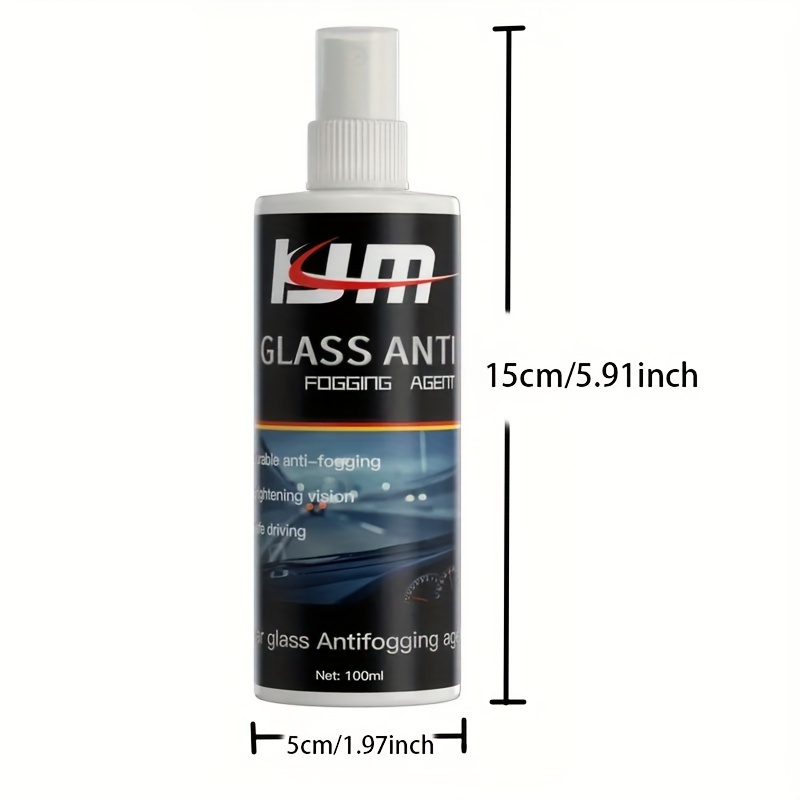  Car Windshield Spray Water Repellent Anti fogging Agent, Car  Glass Anti-Fog Hydrophobic Coating Spray, Mirror Windshield Washer Fluid  Rainproof Agent, Glass Oil Film Removal Agent (2 PCS,100ml) : Automotive