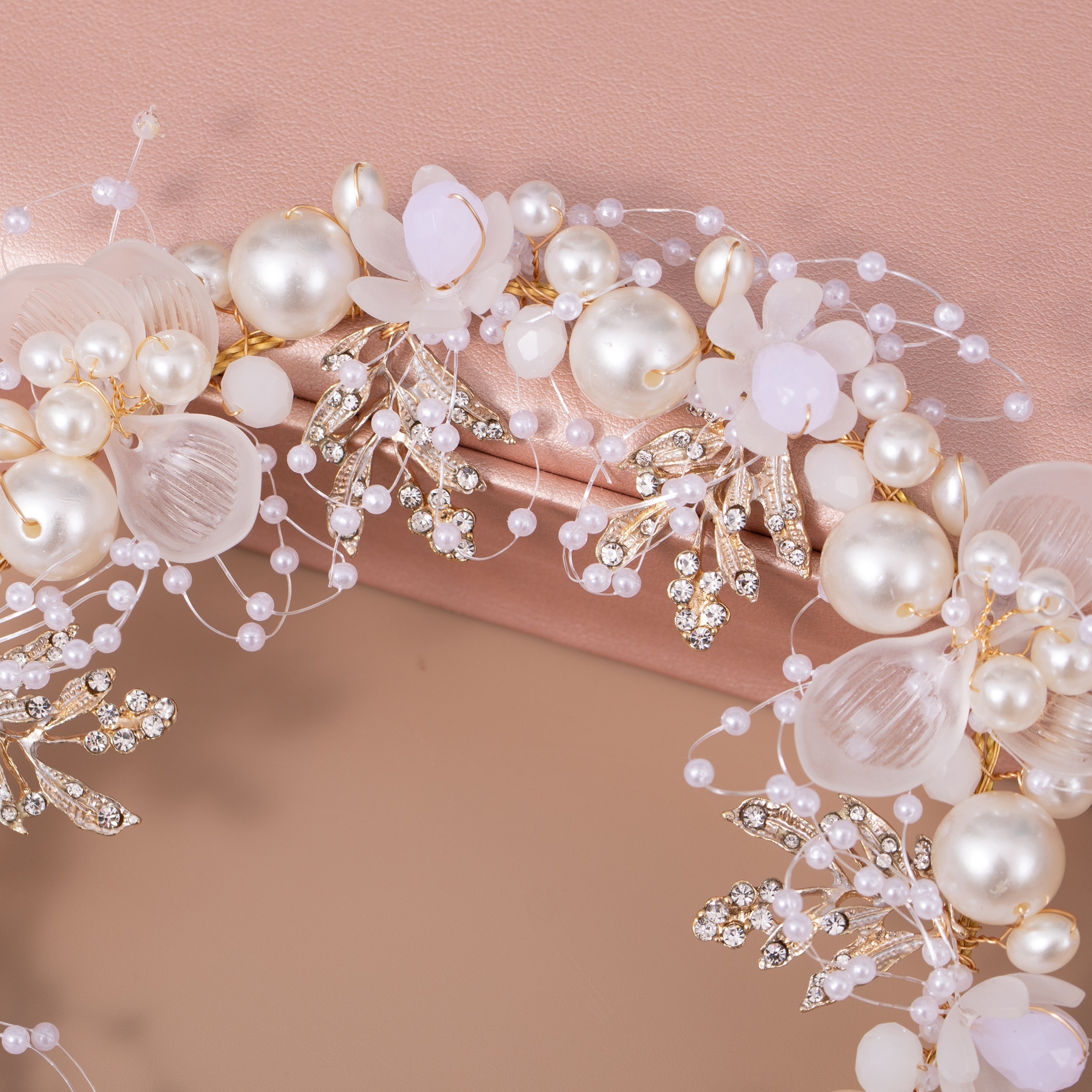 Golden Faux Pearl Decor Headband For Women Girls - Temu