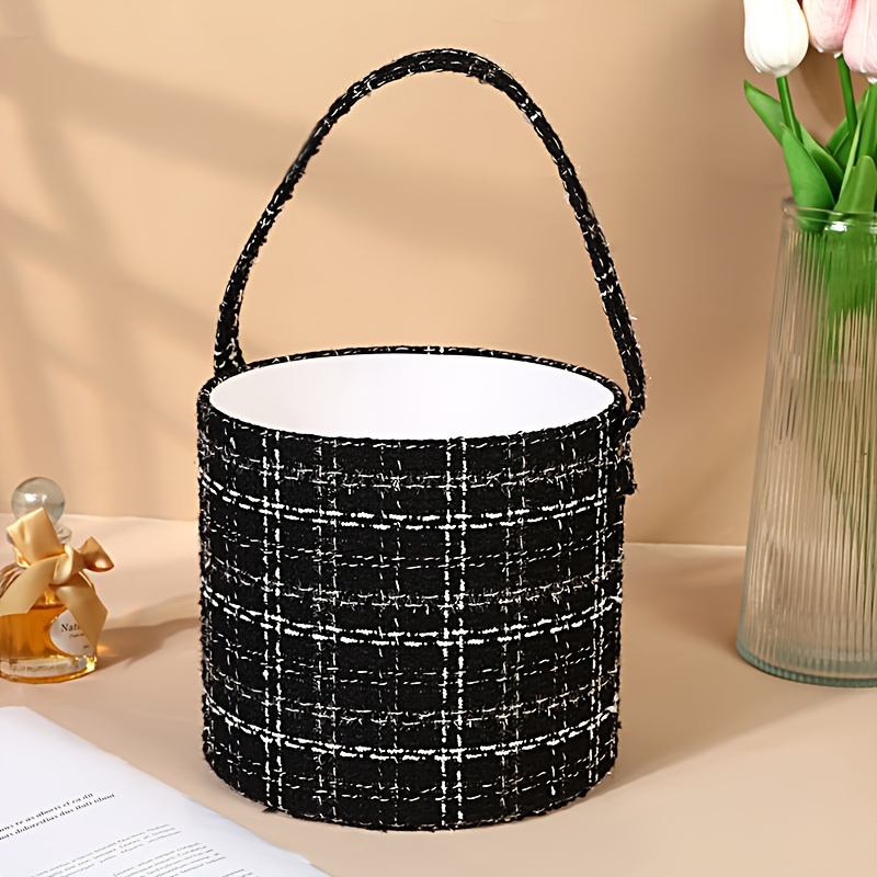 Plaid Flower Packaging Bags Wedding Gift Boxes