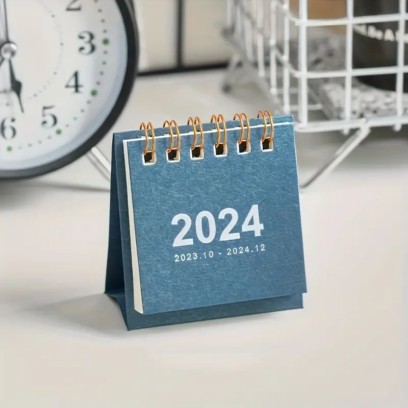 1pc 2024 Mini Calendrier De Bureau Simple Et Petit - Temu Belgium