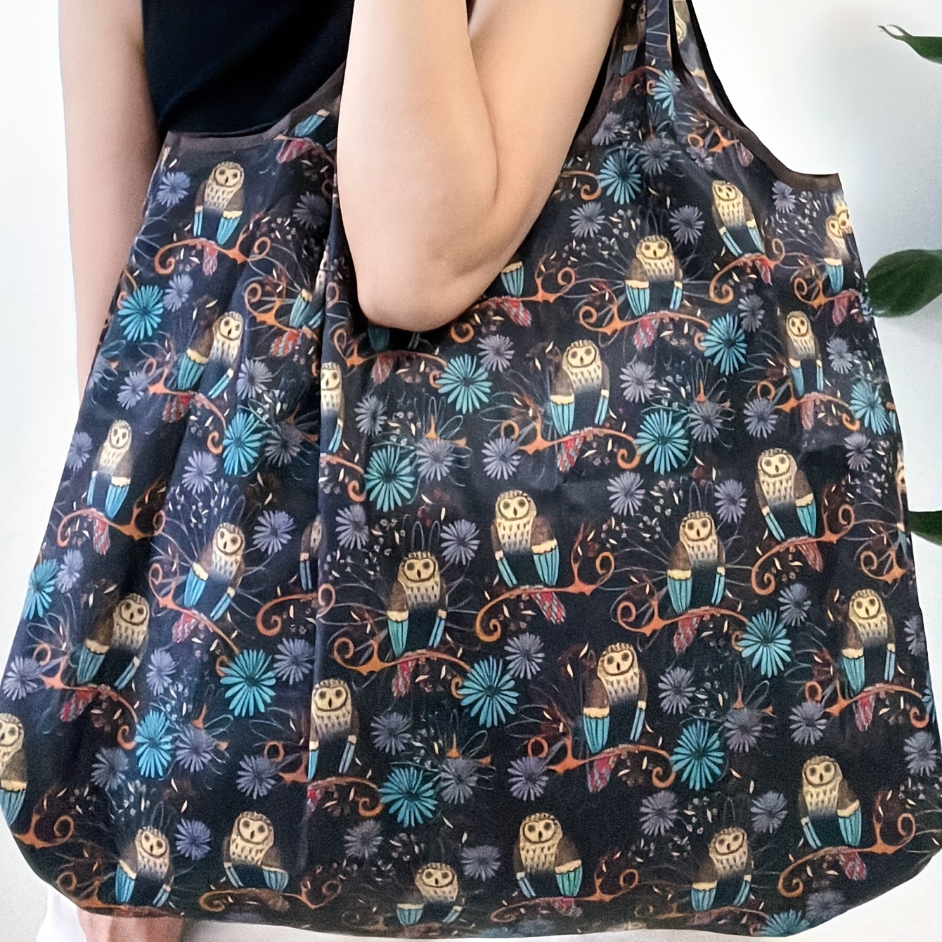 Stylish Printed Shopping Bag Eco Foldable Tote Bag Large Capacity