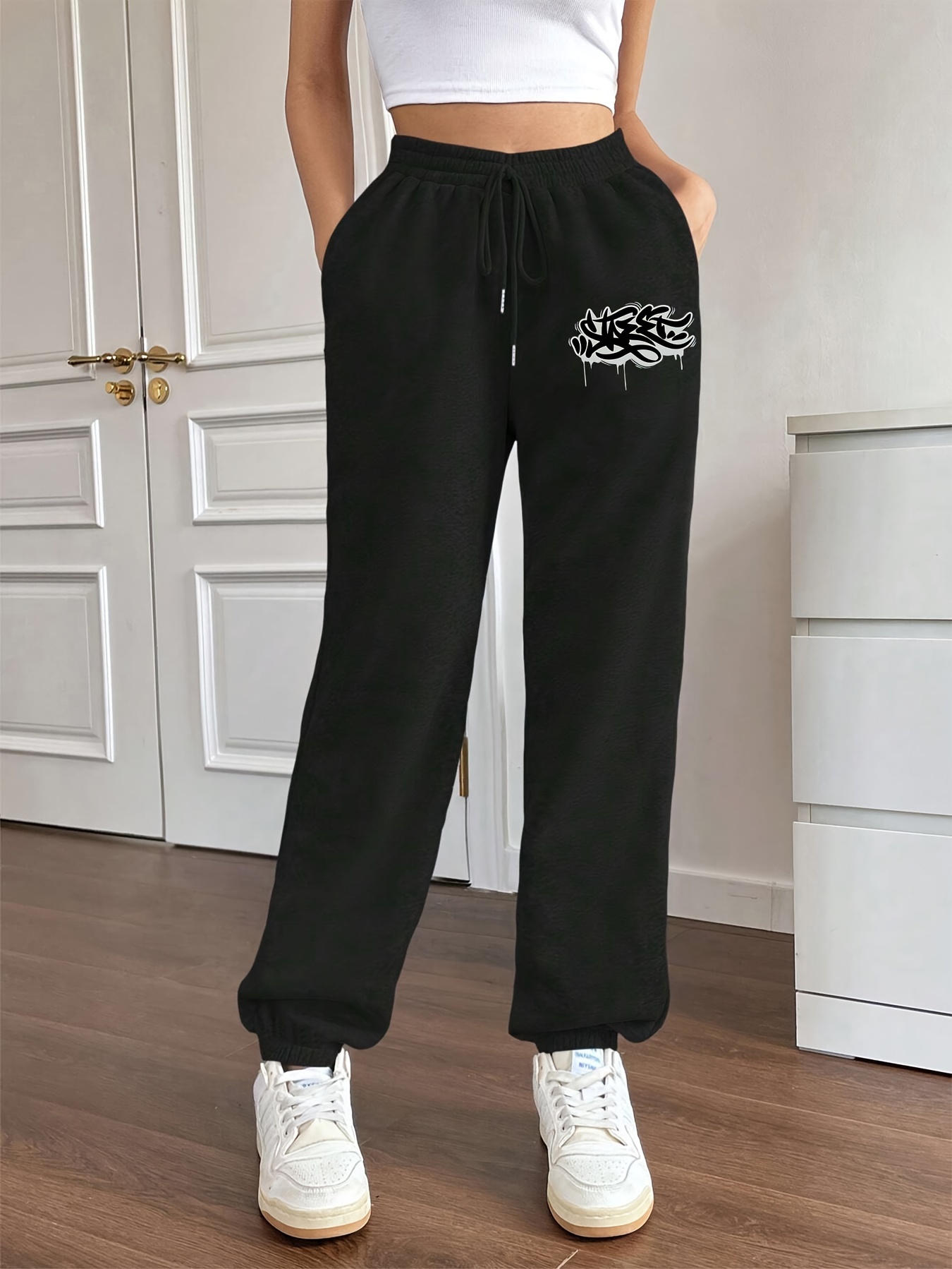 Pantalones Deportivos Para Correr Con Estampado De Bailarina De Ballet  Creativo, Pantalones Deportivos Con Cordón Para Salón, Ropa Deportiva Para  Mujer - Temu Spain