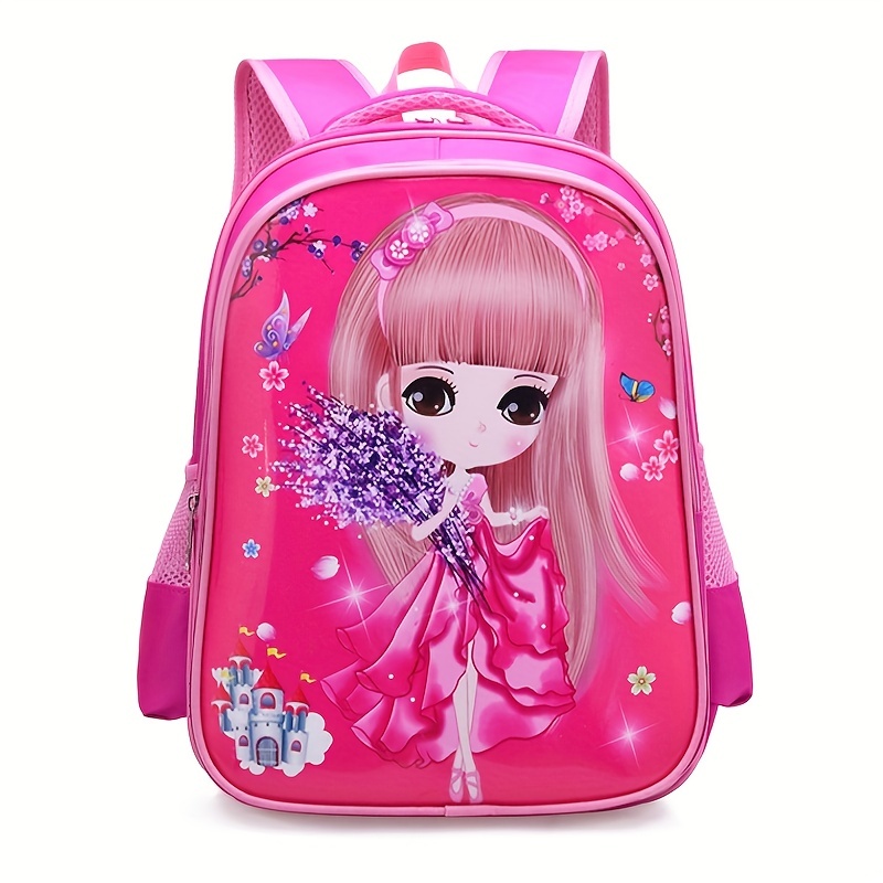 Cute Fashion Princess School Bag, Fashion Cartoon Large Capacity School Bag, Travel Bag