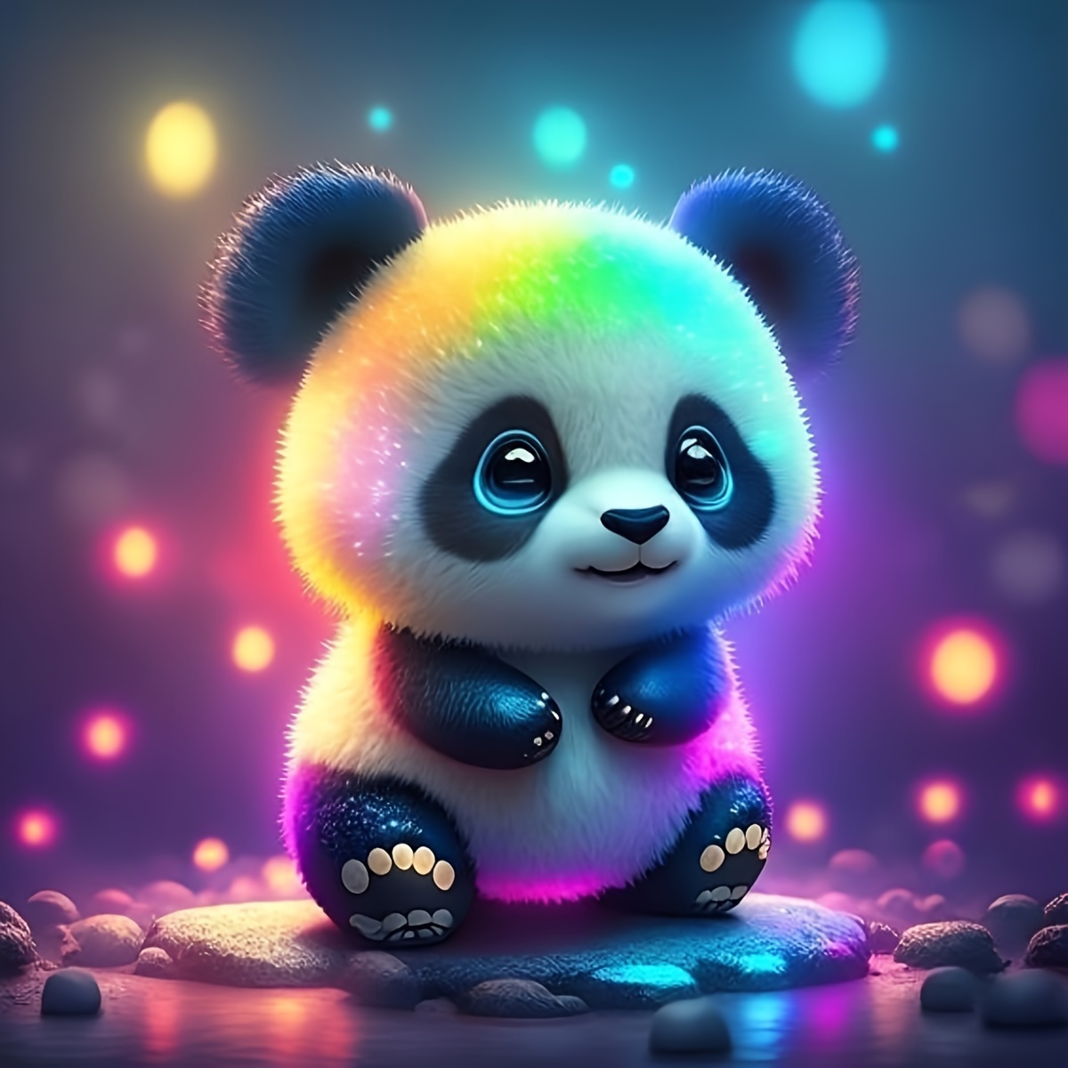 Colorful Panda Diamond Painting For Beginners Painting Art - Temu