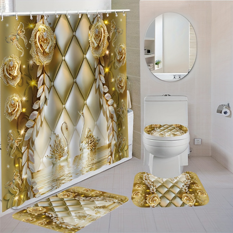 Golden Brass Butterfly Bathroom Towel Holder