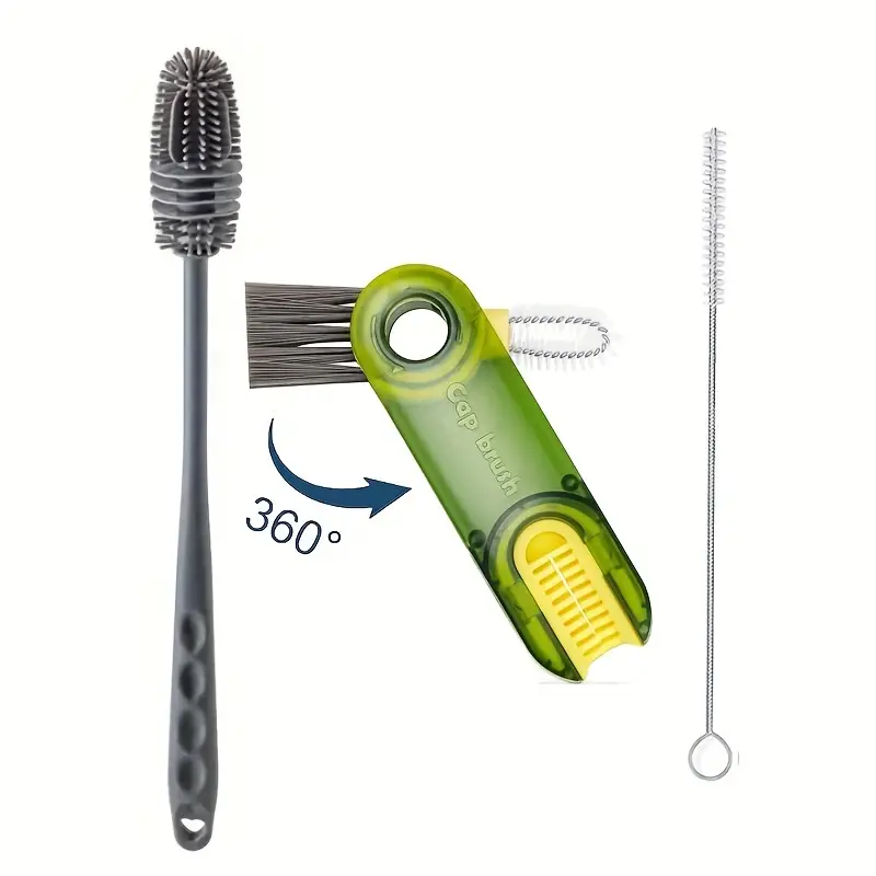 Multifunctional Cleaning Brush Set - Tiny Bottle Cup Lid Brush
