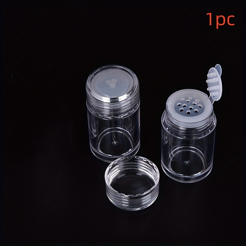 1Pcs ABS Empty Refillable Baby Talcum Powder Box with Green Lid Sifter and  Powder Puff Baby Skin Care Powder Case Loose Powder Jar Container Bottle