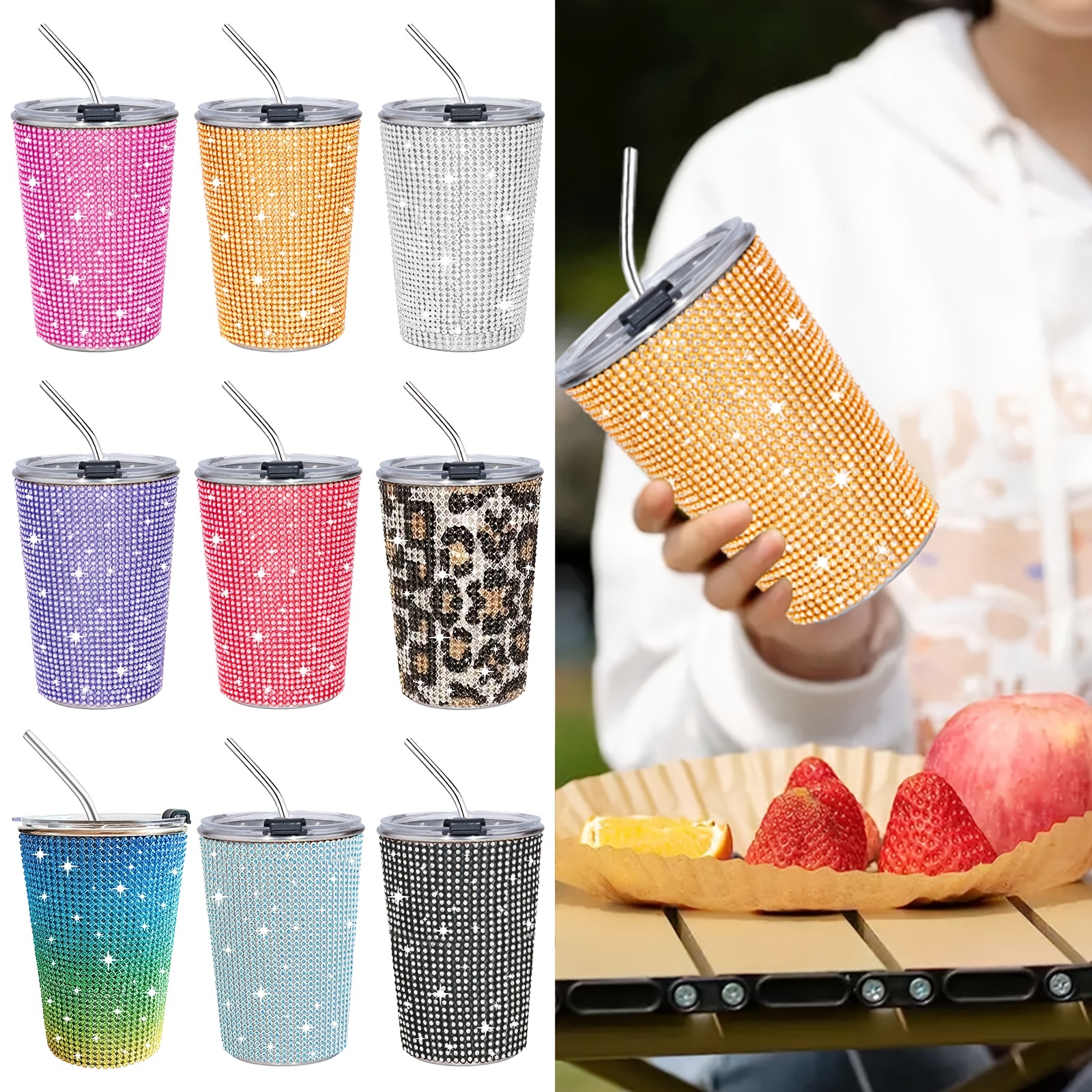 Eco Friendly Christmas Gifts 800ml Double Wall Sequins Glitter Plastic  Water Bottles Tumbler with Handle Flat Lid Coffee Cup - China Plastic Cup  and Double Wall Plastic Cup price