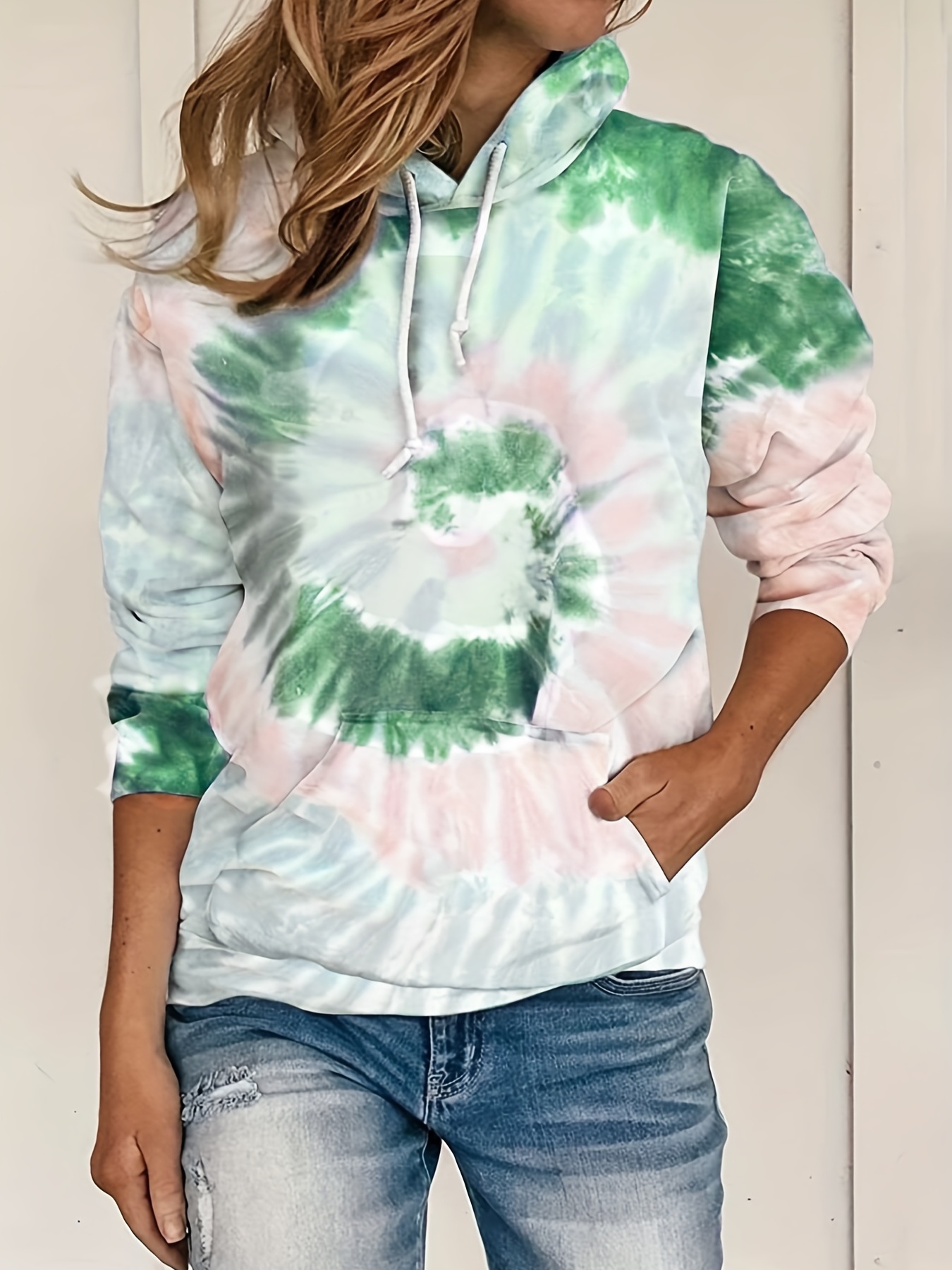 Mint green discount tie dye hoodie