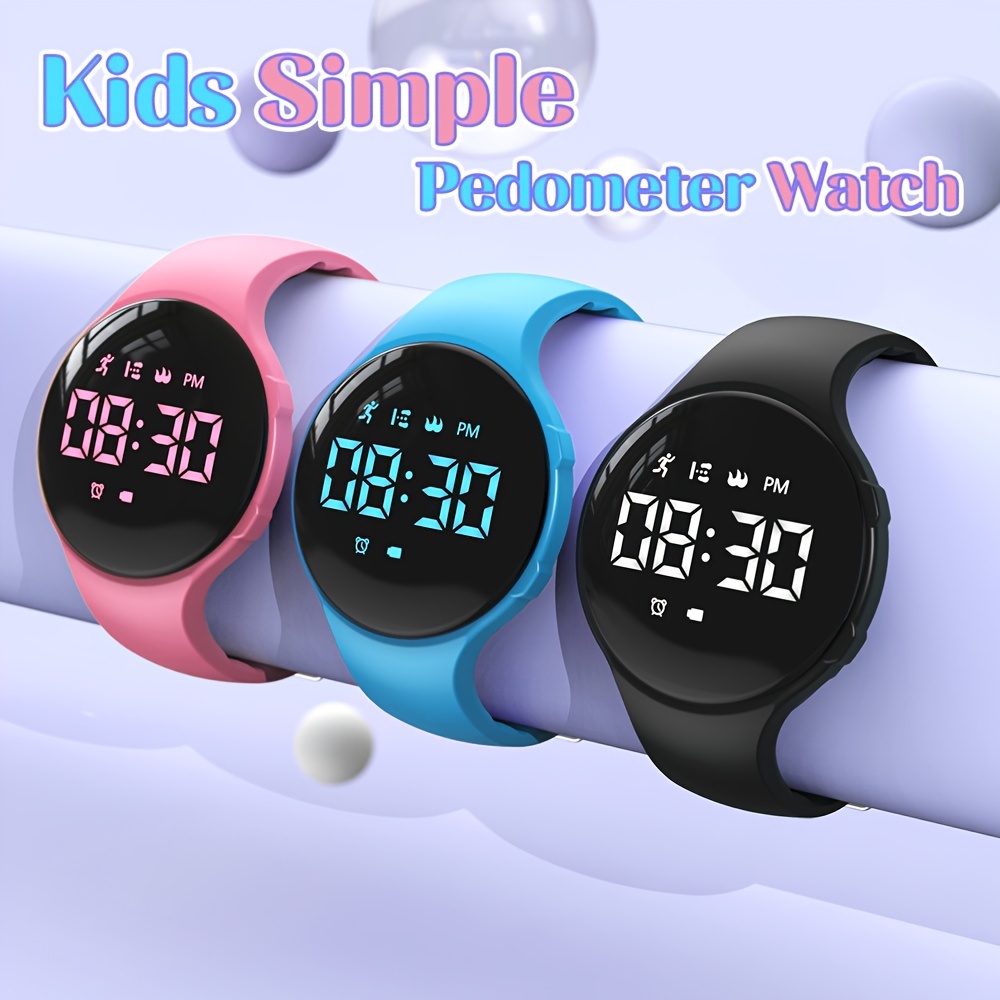 Reloj deportivo digital para niñas y niños, monitor de actividad física con  reloj despertador, cronómetro, relojes impermeables sin aplicación para